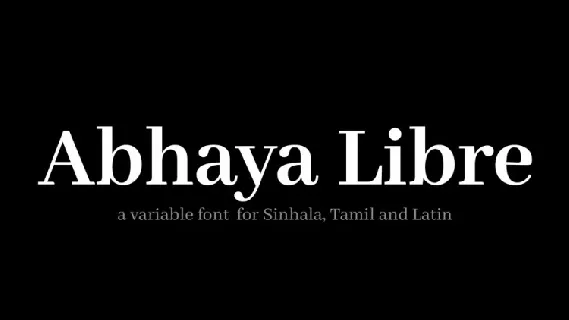 Abhaya Libre font