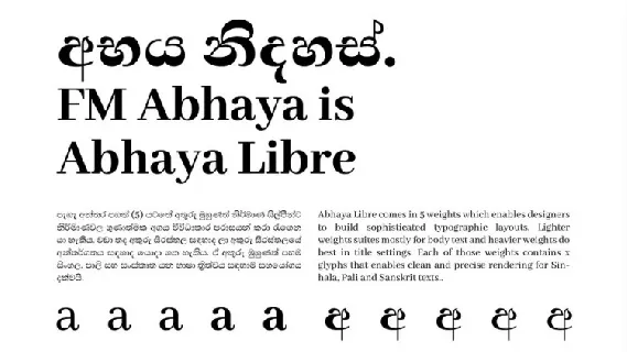 Abhaya Libre font