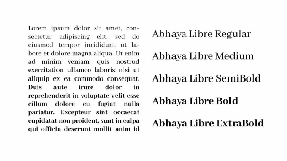 Abhaya Libre font