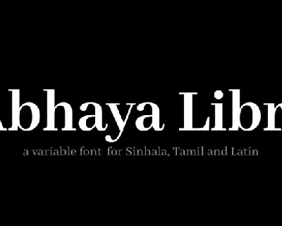 Abhaya Libre font