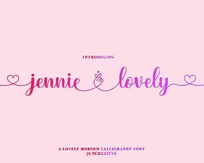 Jennie Lovely font