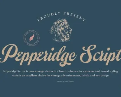 Pepperidge Script font