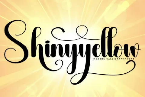 Shinyyellow font