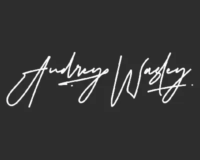 Audrey Wasley Demo font