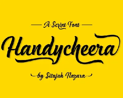 Handycheera Script Free font