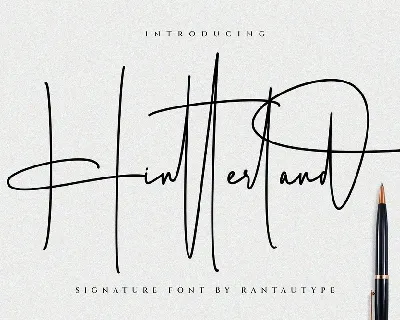 Hintterland Signature font