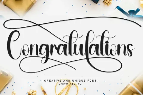 Congratulations Script font