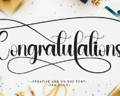 Congratulations Script font