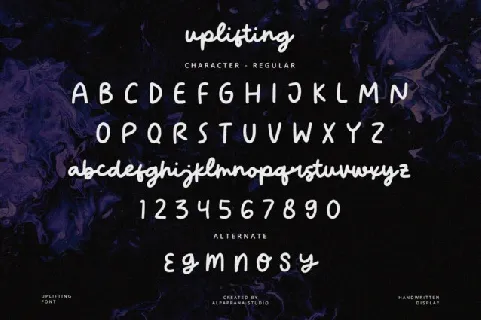 Uplifting font