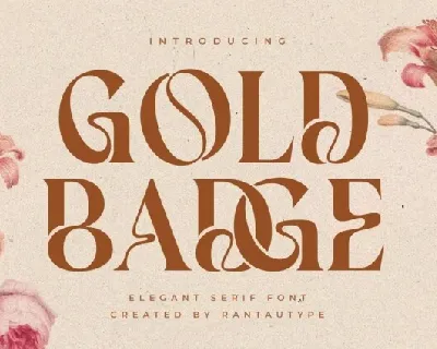 Gold Badge font