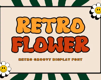 Retro Flower font