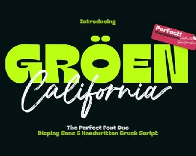Groen California font