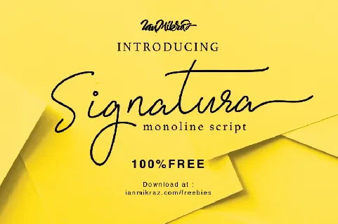 Signatura Monoline Script Free font