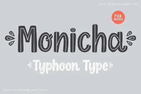 Monicha Fancy Various font