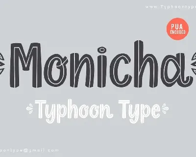 Monicha Fancy Various font