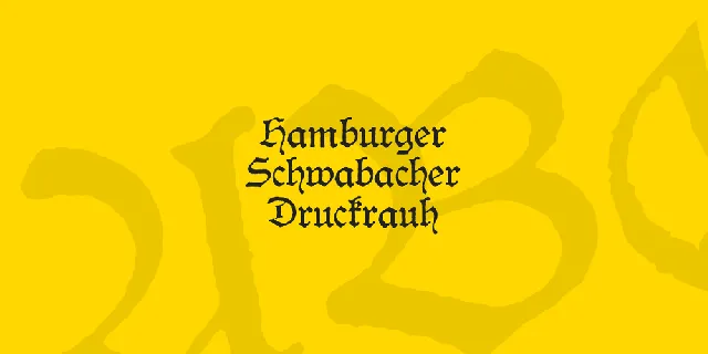 Hamburger Schwabacher Druckrauh font