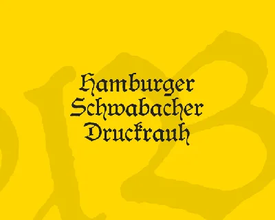 Hamburger Schwabacher Druckrauh font