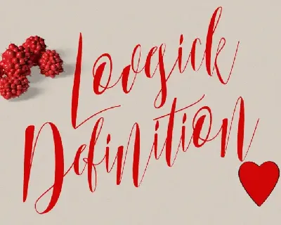 Lovesick Definition font
