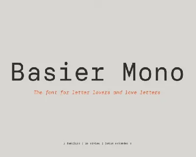 Basier Mono Family font