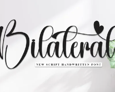 Bilateral Script font