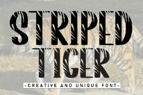 Striped Tiger Display font