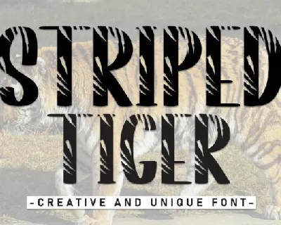 Striped Tiger Display font