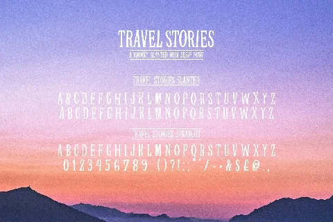 Travel Stories font