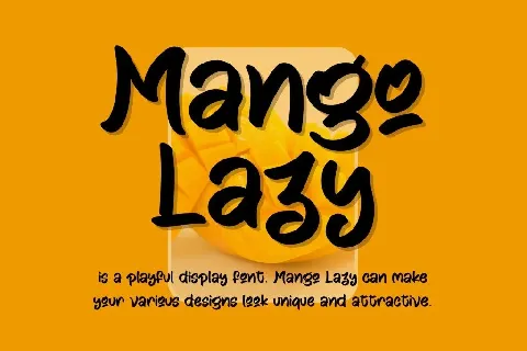 Mango Lazy - Personal Use font