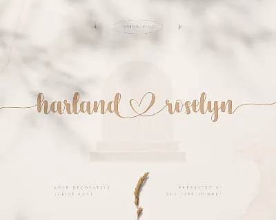 Harland Roselyn font