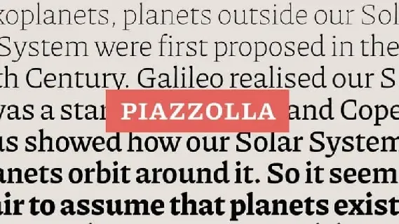 Piazzolla Serif Family font