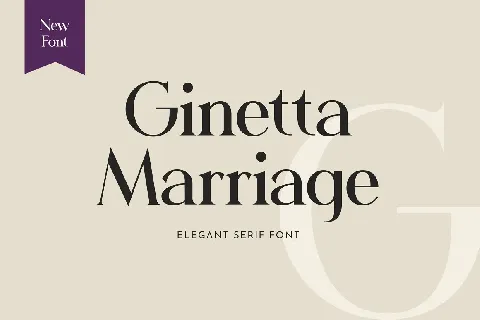 Ginetta Marriage font