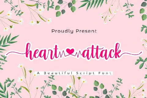 Heart Attack Calligraphy Script font