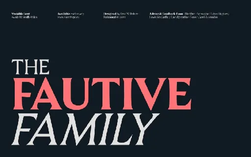 Fautive Family font