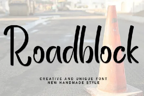 Roadblock Display font