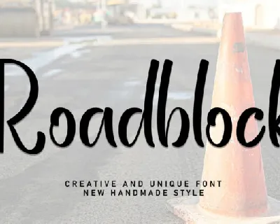 Roadblock Display font