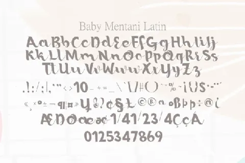 Baby Mentani font