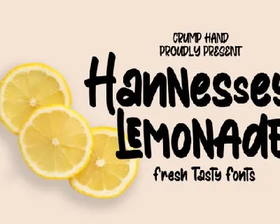 Hannessy Lemonade Display font