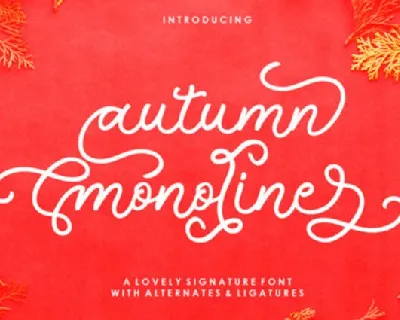 Autumn Monoline font