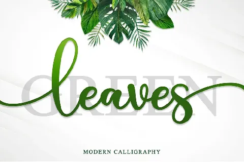 Green Leaves - Personal Use font