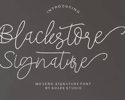 Blackstore Signature font