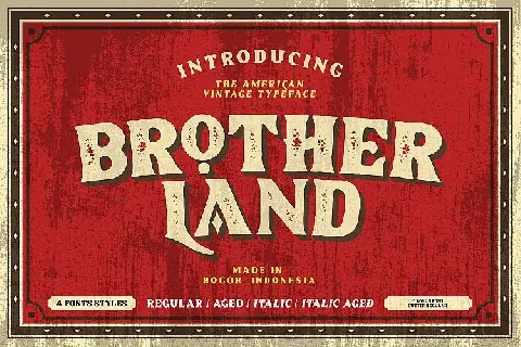 Brotherland American Vintage font