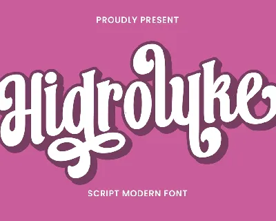 Hidroluke font