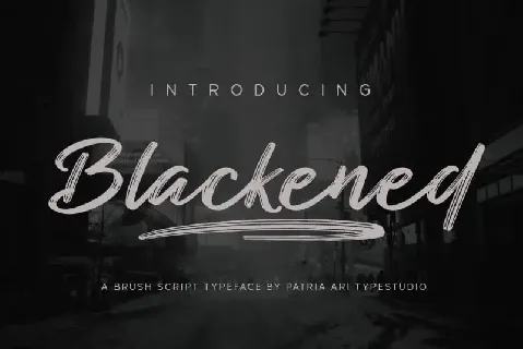 Blackened Brush font