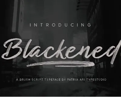 Blackened Brush font