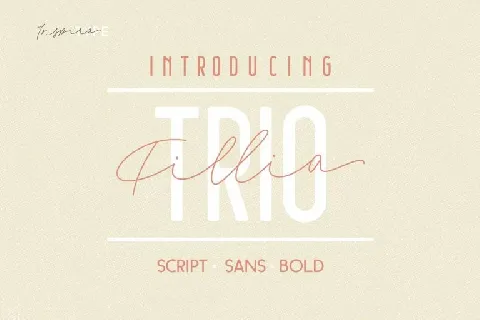 Filia Trio font