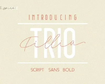 Filia Trio font