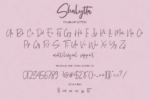 Shalytta font