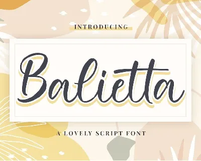 Balietta font