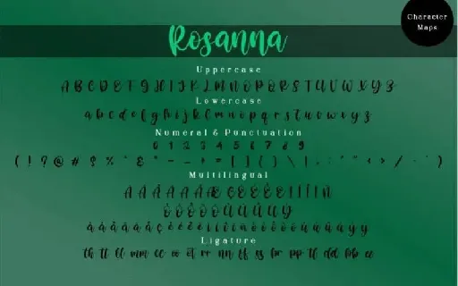 Rosanna Calligraphy font