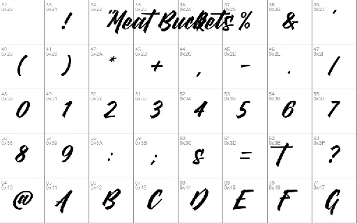 Meat Buckets font